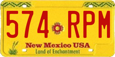 NM license plate 574RPM