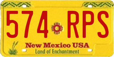 NM license plate 574RPS