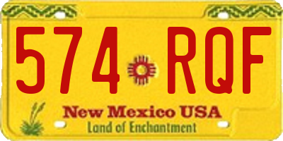 NM license plate 574RQF