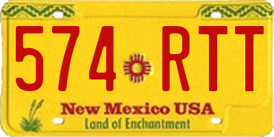 NM license plate 574RTT