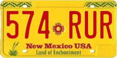 NM license plate 574RUR