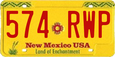 NM license plate 574RWP