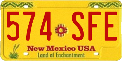 NM license plate 574SFE