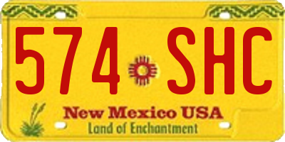 NM license plate 574SHC