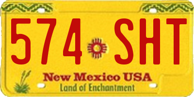 NM license plate 574SHT