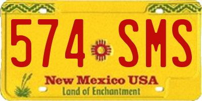NM license plate 574SMS