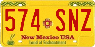 NM license plate 574SNZ