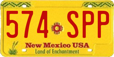 NM license plate 574SPP