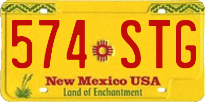NM license plate 574STG