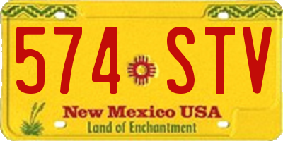NM license plate 574STV