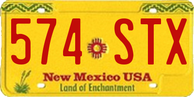 NM license plate 574STX