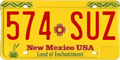 NM license plate 574SUZ