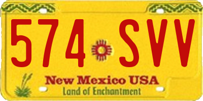 NM license plate 574SVV