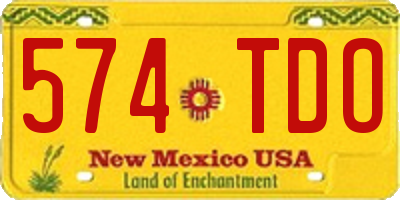 NM license plate 574TDO