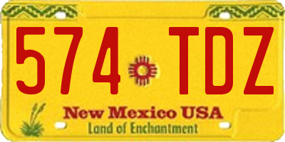 NM license plate 574TDZ
