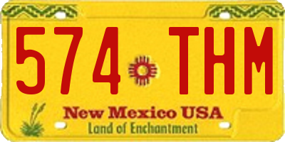 NM license plate 574THM