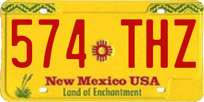 NM license plate 574THZ