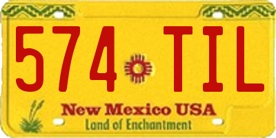 NM license plate 574TIL