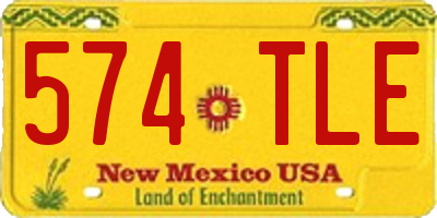 NM license plate 574TLE