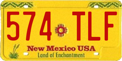 NM license plate 574TLF