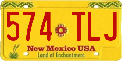 NM license plate 574TLJ