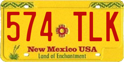 NM license plate 574TLK