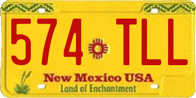NM license plate 574TLL