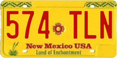 NM license plate 574TLN
