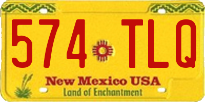 NM license plate 574TLQ