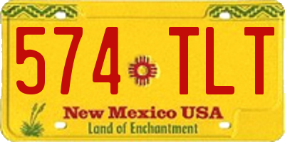 NM license plate 574TLT