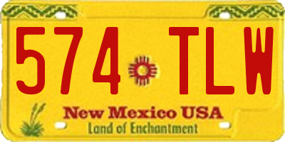 NM license plate 574TLW