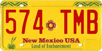 NM license plate 574TMB