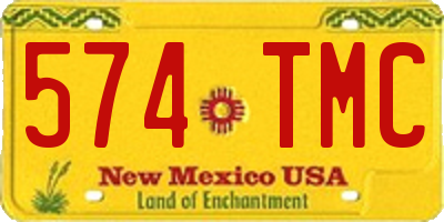 NM license plate 574TMC
