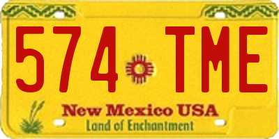 NM license plate 574TME