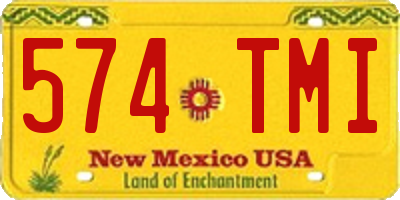 NM license plate 574TMI