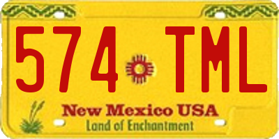 NM license plate 574TML