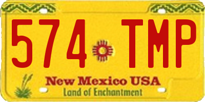 NM license plate 574TMP
