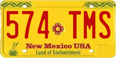NM license plate 574TMS