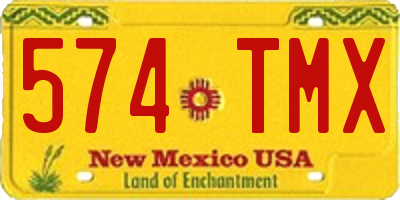 NM license plate 574TMX