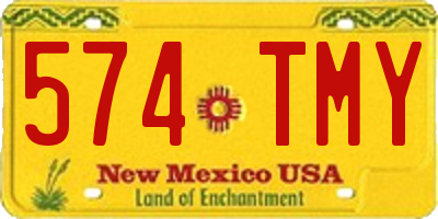NM license plate 574TMY