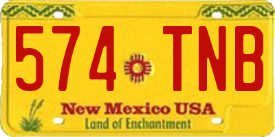 NM license plate 574TNB