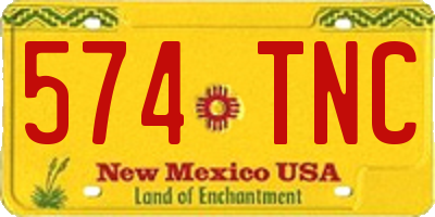 NM license plate 574TNC