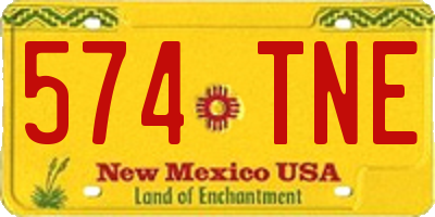 NM license plate 574TNE