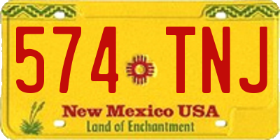 NM license plate 574TNJ