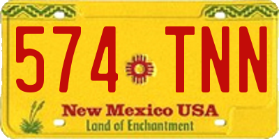NM license plate 574TNN