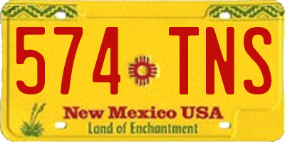 NM license plate 574TNS