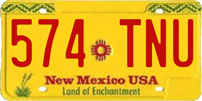 NM license plate 574TNU
