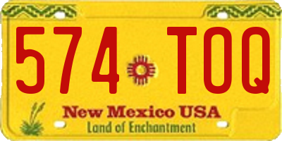 NM license plate 574TOQ