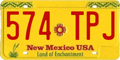 NM license plate 574TPJ