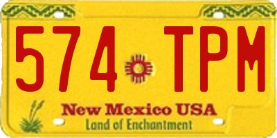 NM license plate 574TPM